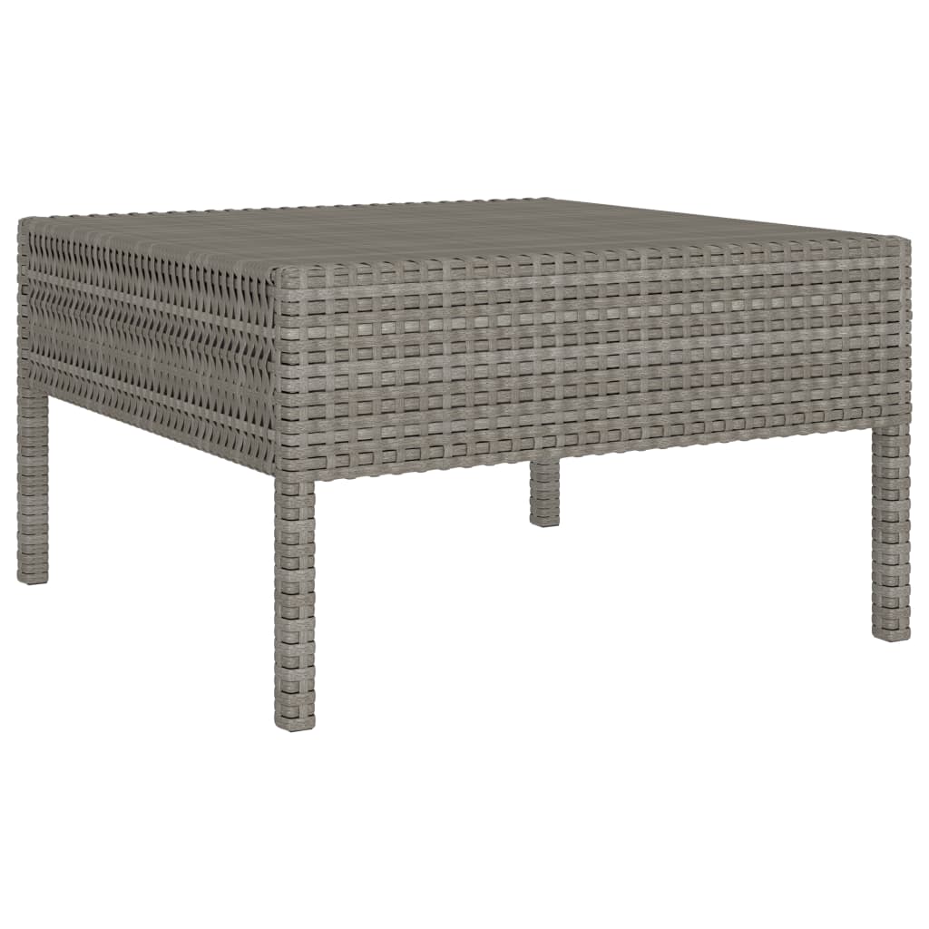 Set Divani da Giardino 3 pz con Cuscini in Polyrattan Grigio - homemem39