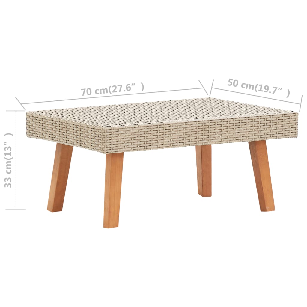 Set Divani da Giardino 3 pz con Cuscini in Polyrattan Beige - homemem39