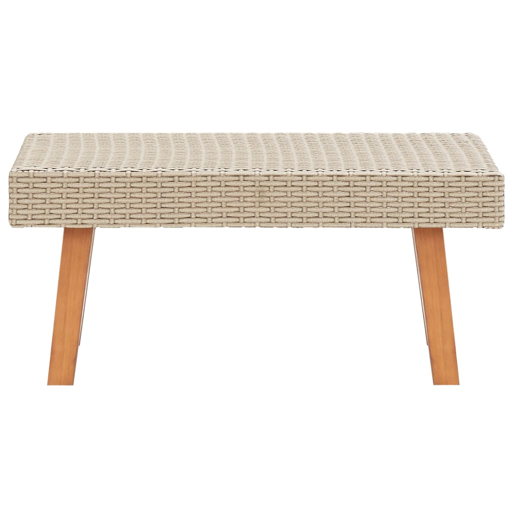 Tavolino da Giardino in Polyrattan Beige - homemem39