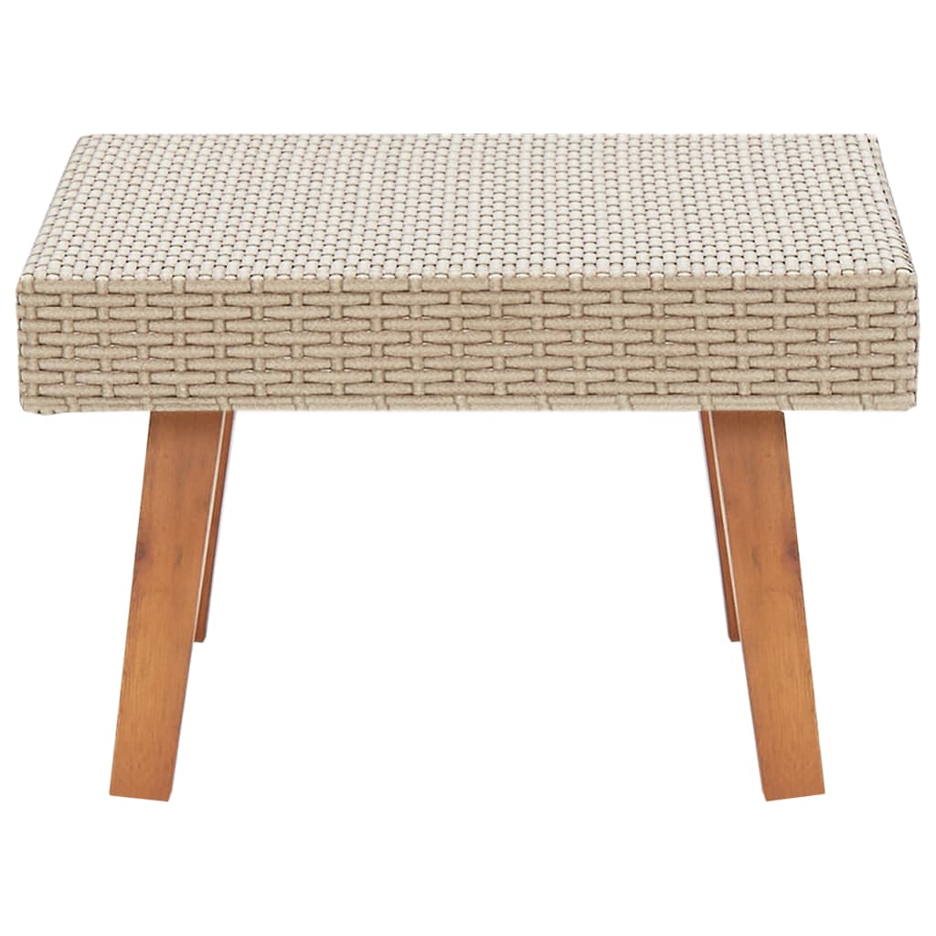 Tavolino da Giardino in Polyrattan Beige - homemem39