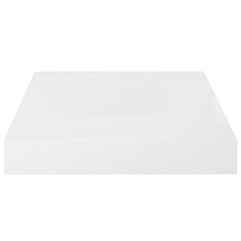 Scaffali a Parete 4 pz Bianco Lucido 23x23,5x3,8 cm in MDF - homemem39