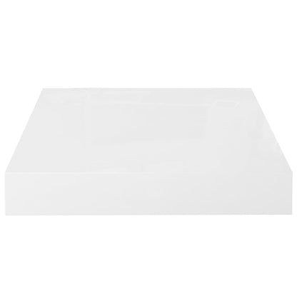 Scaffali a Parete 4 pz Bianco Lucido 23x23,5x3,8 cm in MDF - homemem39