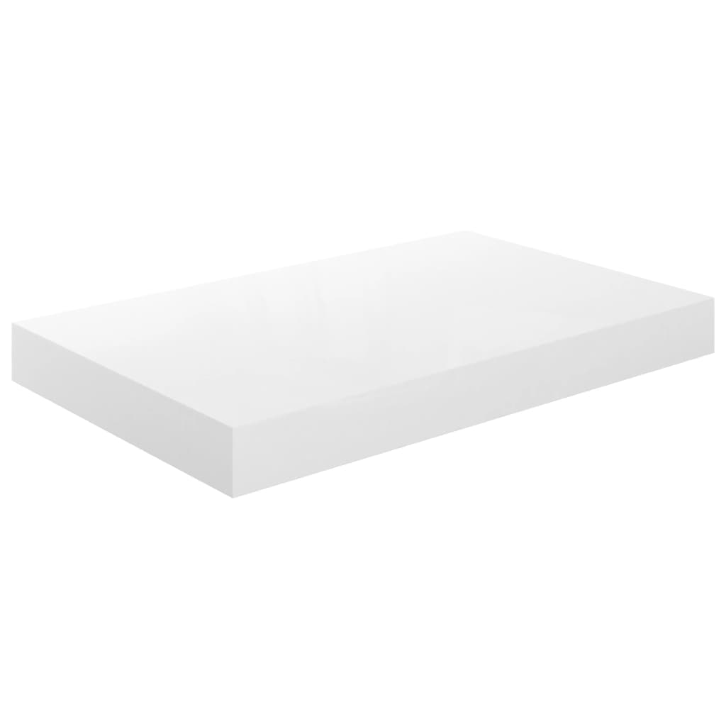 Scaffali a Parete 2 pz Bianco Lucido 40x23x3,8 cm in MDF - homemem39