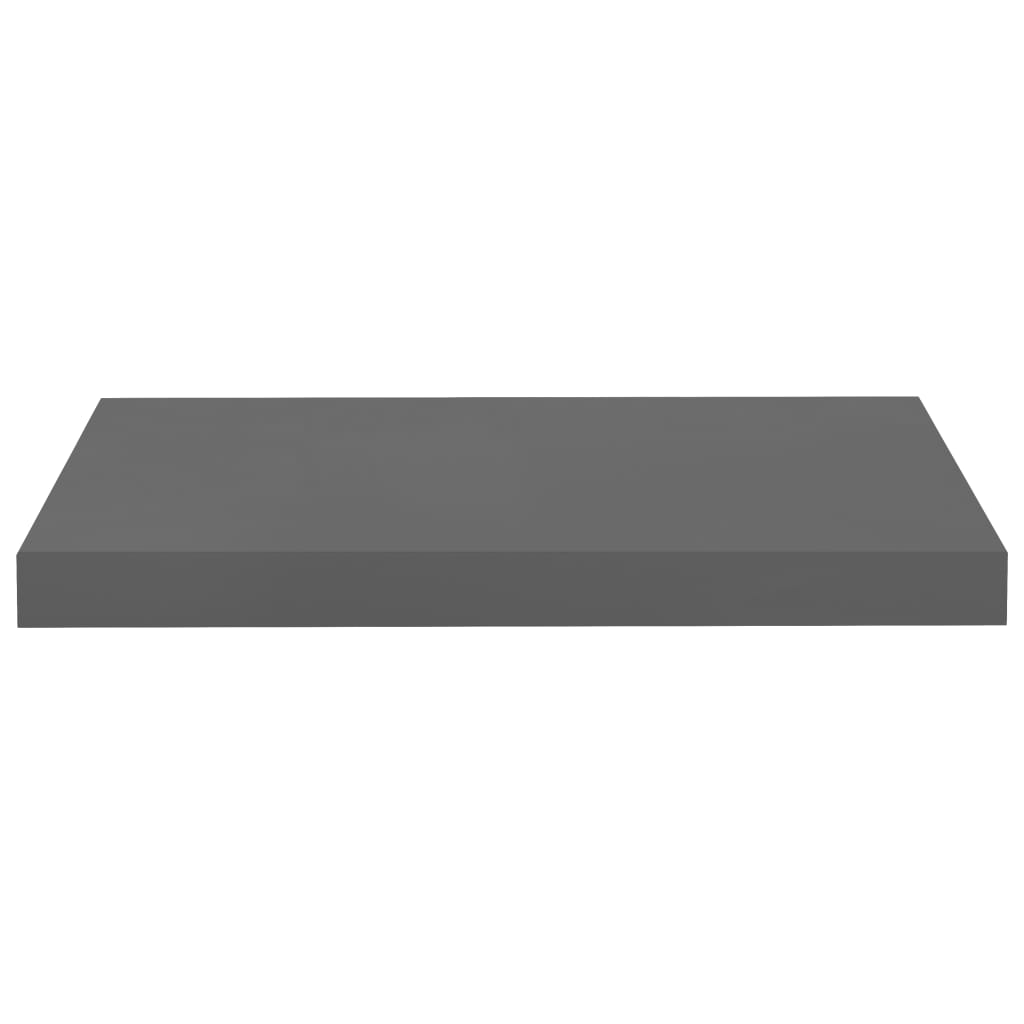 Scaffali a Parete 4 pz Grigio Lucido 50x23x3,8 cm in MDF - homemem39