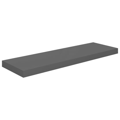 Scaffali a Parete 4 pz Grigio Lucido 80x23,5x3,8 cm in MDF - homemem39