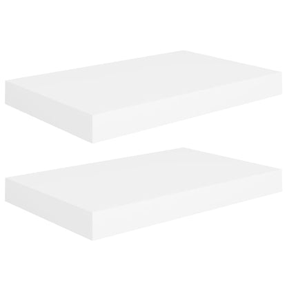 Scaffali a Parete 2 pz Bianco 40x23x3,8 cm in MDF - homemem39