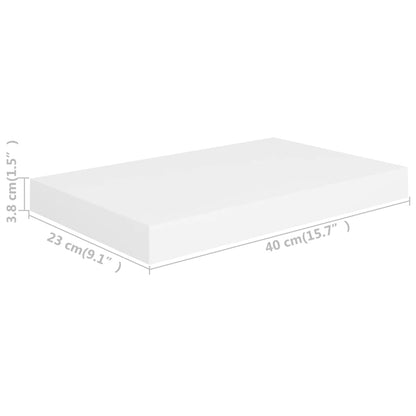 Scaffali a Parete 4 pz Bianco 40x23x3,8 cm in MDF - homemem39