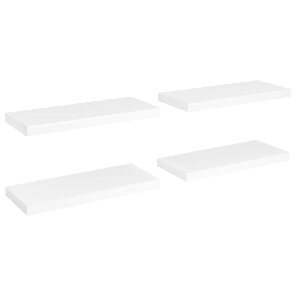 Scaffali a Parete 4 pz Bianco 60x23,5x3,8 cm in MDF - homemem39