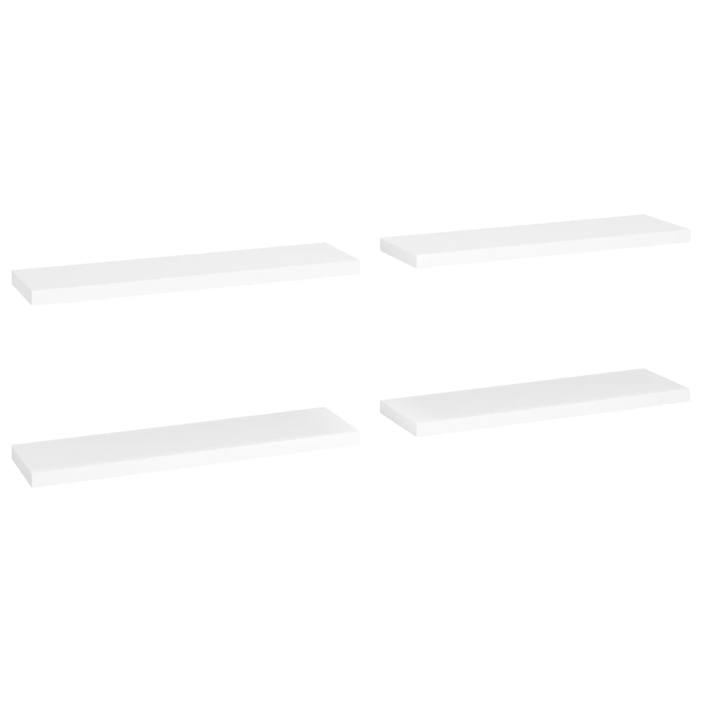 Scaffali a Parete 4 pz Bianchi 90x23,5x3,8 cm in MDF - homemem39