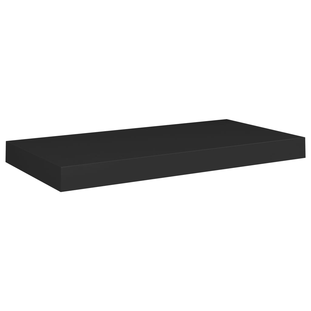 Scaffale a Parete Nero 50x23x3,8 cm in MDF - homemem39