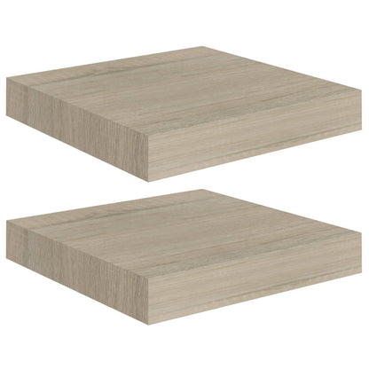 Mensole a Muro 2 pz Rovere 23x23,5x3,8 cm in MDF - homemem39