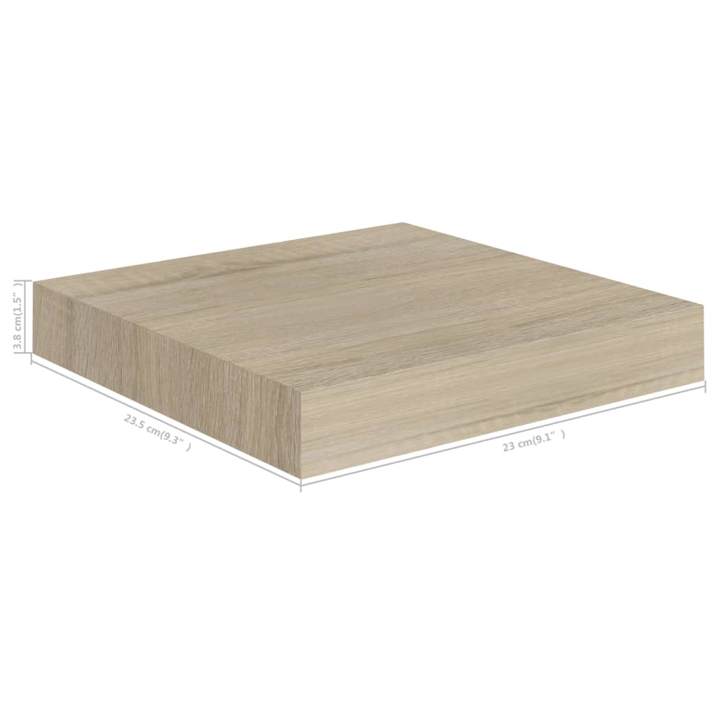 Mensole a Muro 2 pz Rovere 23x23,5x3,8 cm in MDF - homemem39