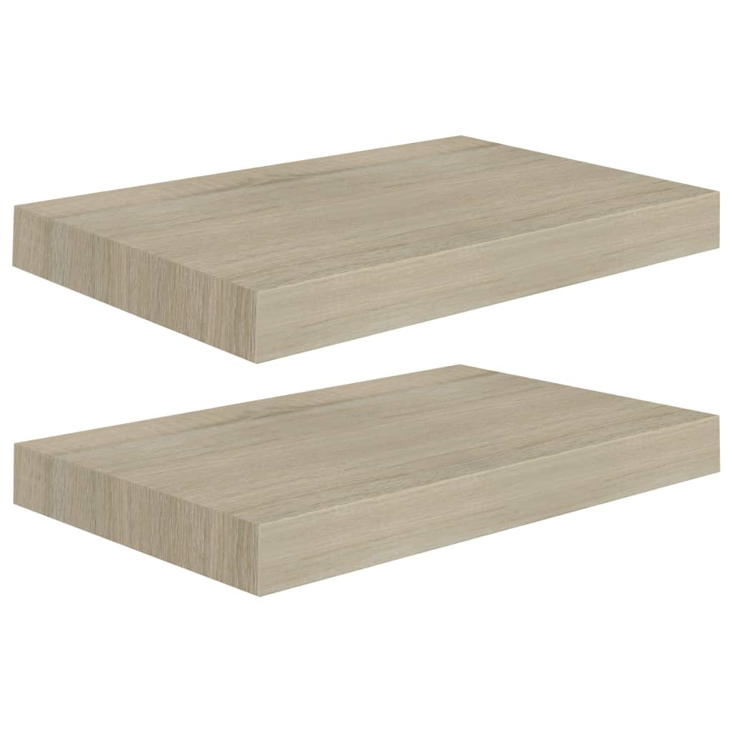 Scaffali a Parete 2 pz Rovere 40x23x3,8 cm in MDF - homemem39