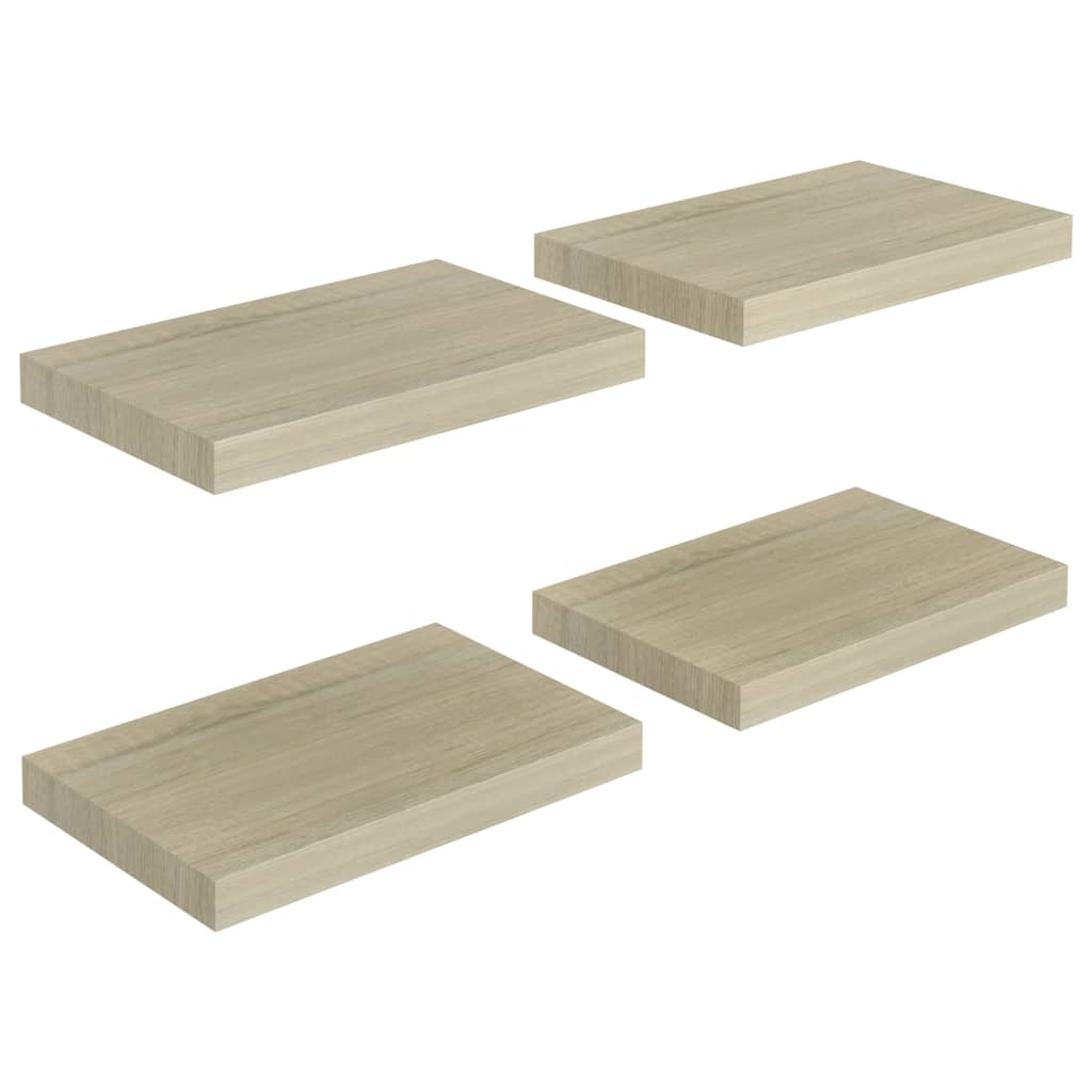 Scaffali a Parete 4 pz Rovere 40x23x3,8 cm in MDF - homemem39