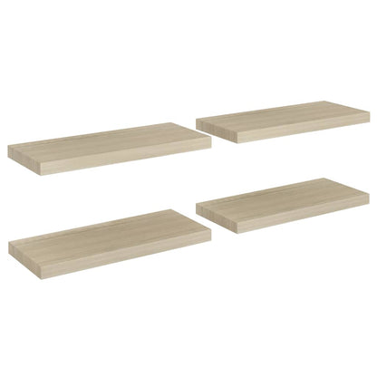 Scaffali a Parete 4 pz Rovere 60x23,5x3,8 cm in MDF - homemem39