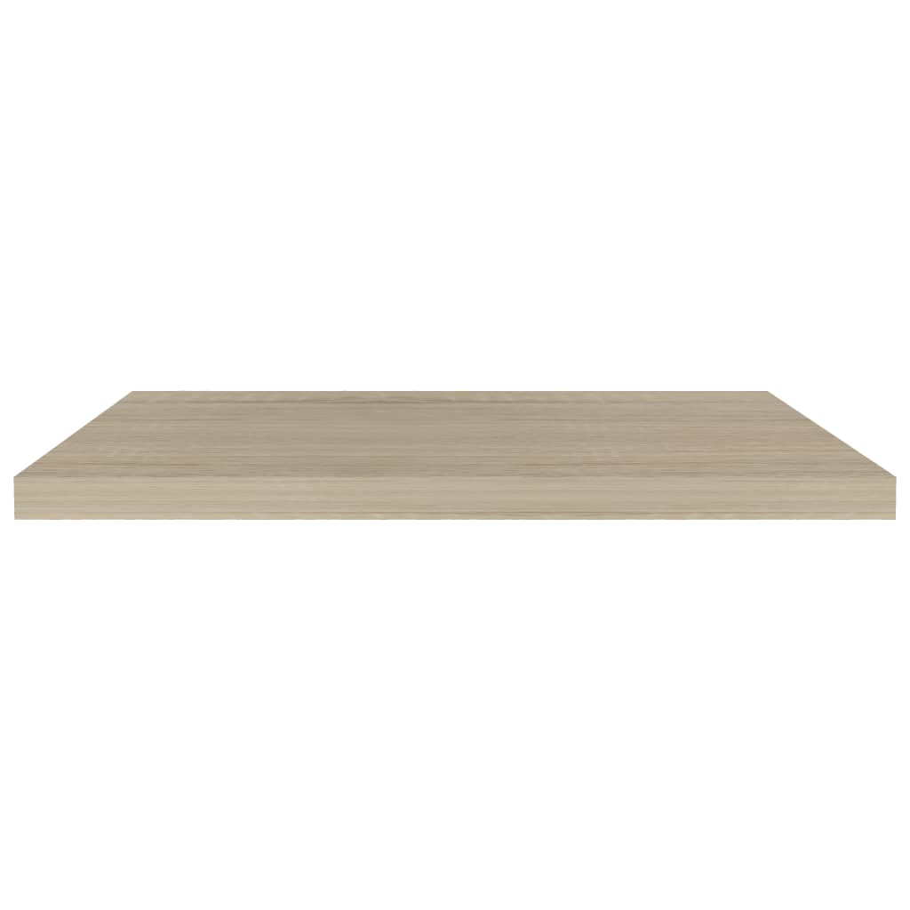 Scaffali a Parete 2 pz Rovere 80x23,5x3,8 cm in MDF - homemem39