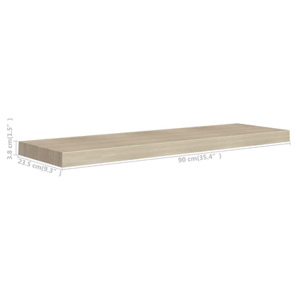 Scaffali a Parete 4 pz Rovere 90x23,5x3,8 cm in MDF - homemem39