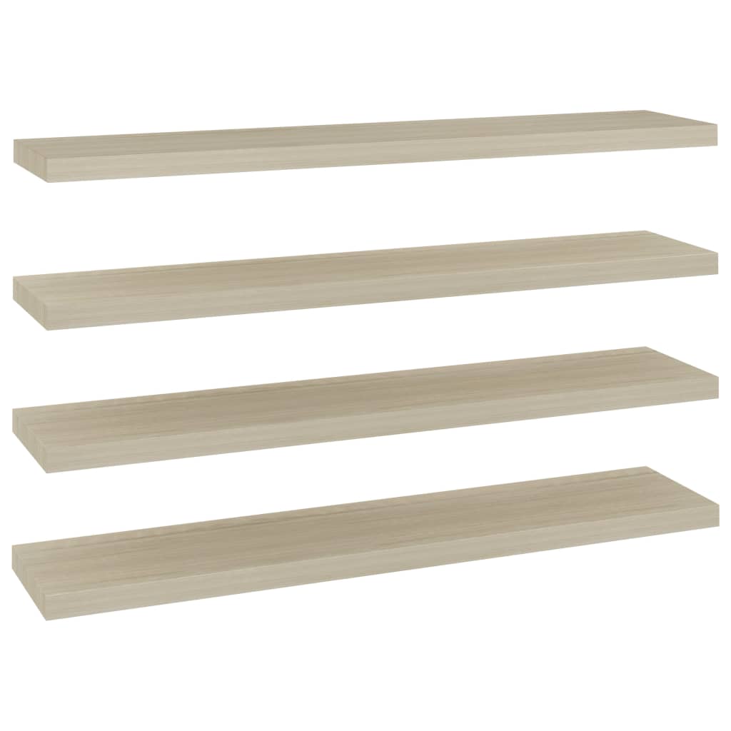 Scaffali a Parete 4 pz Rovere 120x23,5x3,8 cm in MDF - homemem39