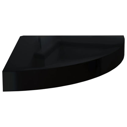 323891 vidaXL Floating Corner Shelves 4 pcs High Gloss Black 25x25x3,8 cm MDF - homemem39