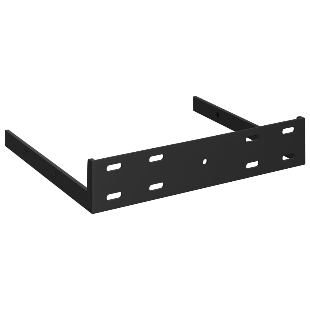 323891 vidaXL Floating Corner Shelves 4 pcs High Gloss Black 25x25x3,8 cm MDF - homemem39