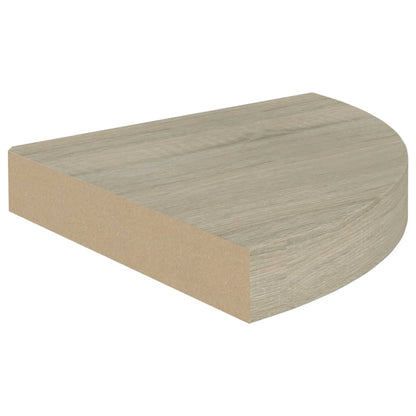 Scaffali Angolari a Parete 2 pz Rovere 25x25x3,8 cm MDF - homemem39