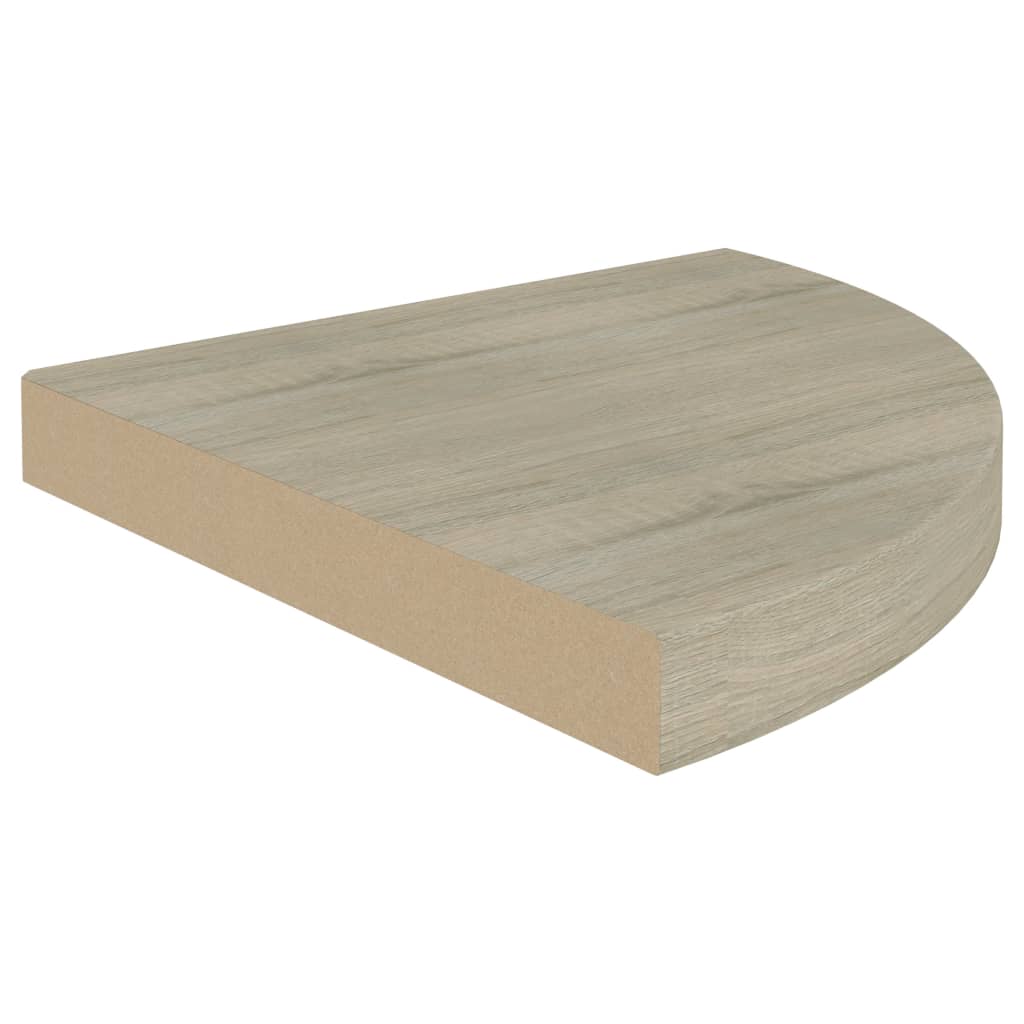 Scaffali Angolari a Parete 2 pz Rovere 35x35x3,8 cm MDF - homemem39