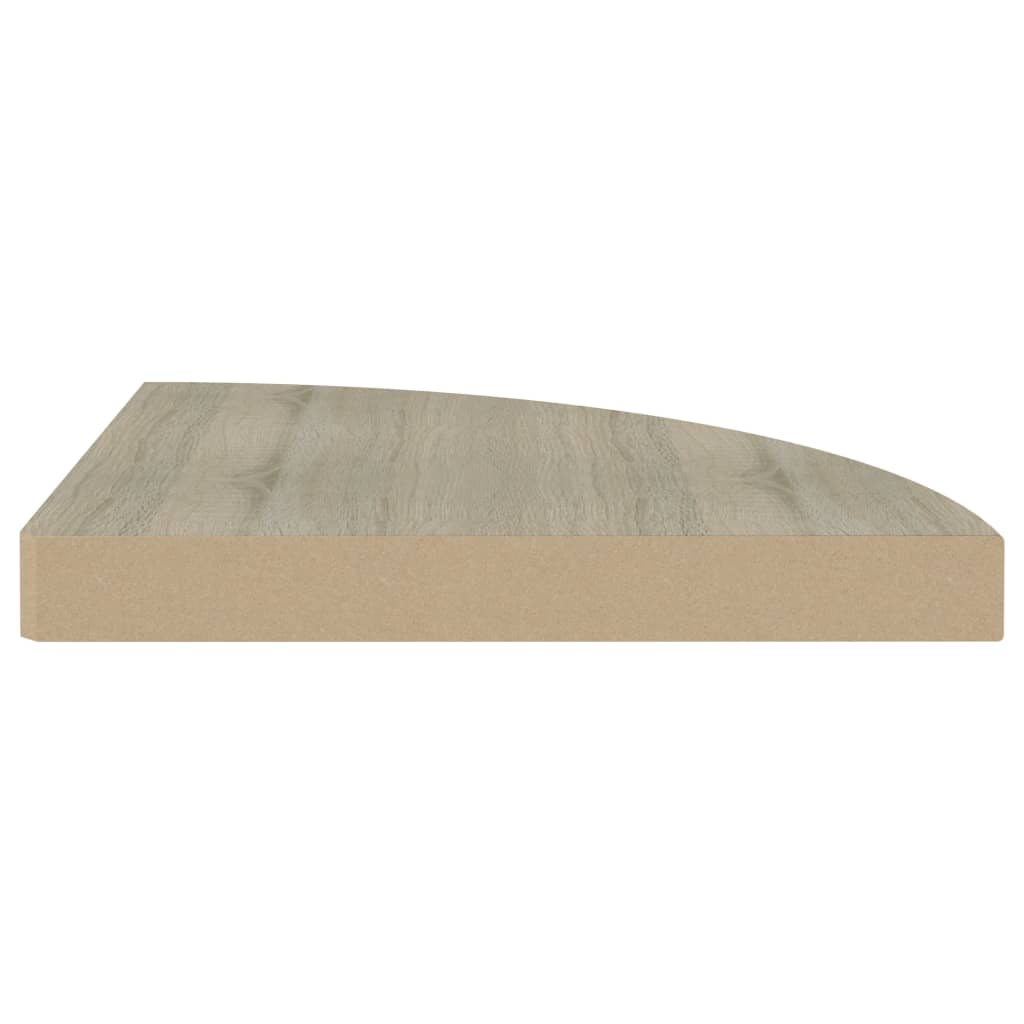 Scaffali Angolari a Parete 2 pz Rovere 35x35x3,8 cm MDF - homemem39