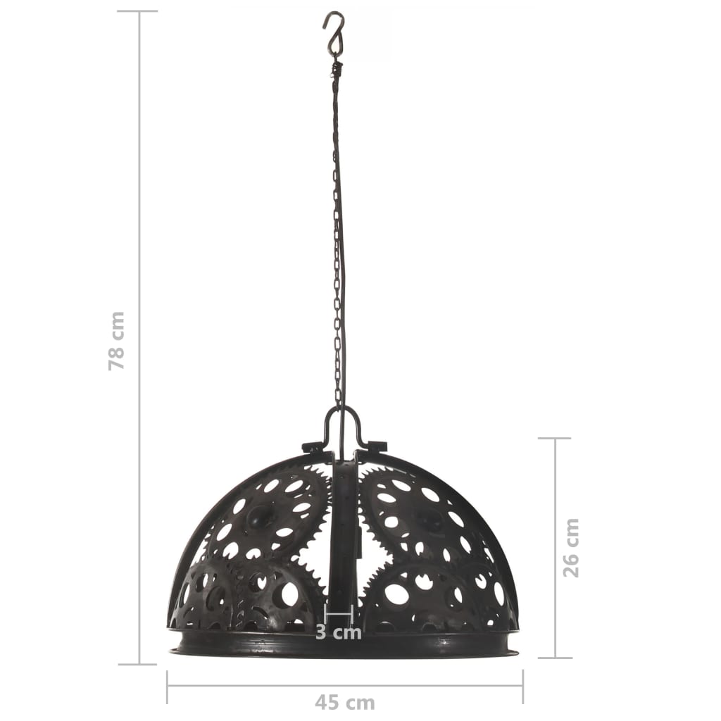 Lampada Industriale da Soffitto Design Ruote 45 cm E27 - homemem39