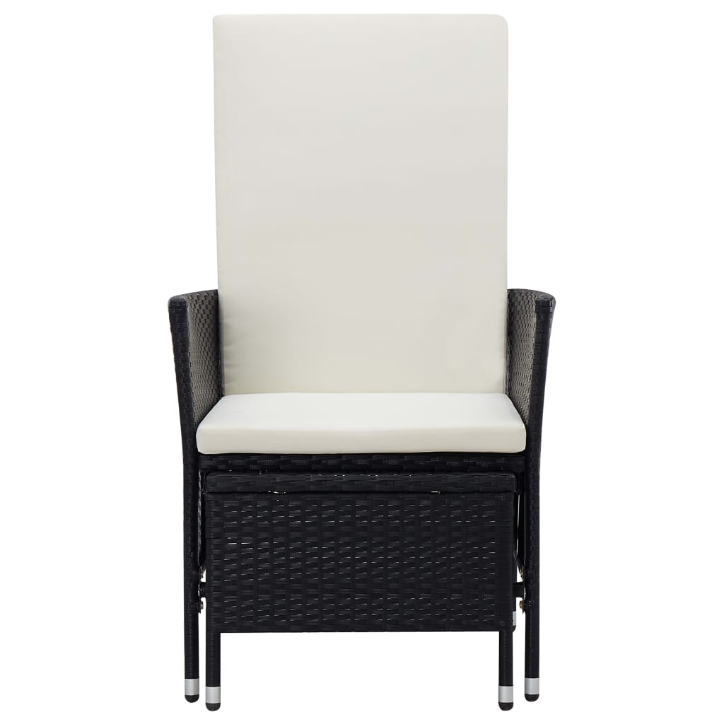 Set Divani da Giardino 2 pz con Cuscini in Polyrattan Nero - homemem39