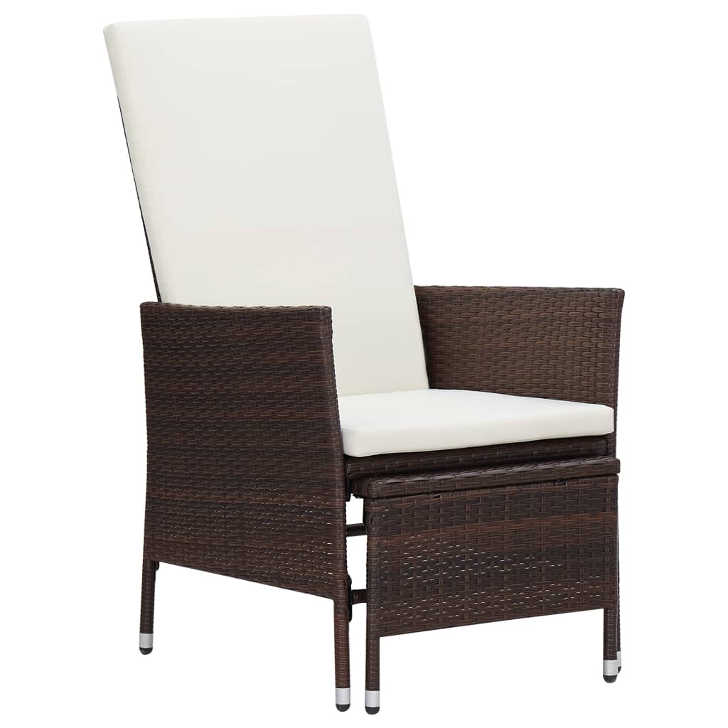 Set Divani da Giardino 2 pz con Cuscini in Polyrattan Marrone - homemem39