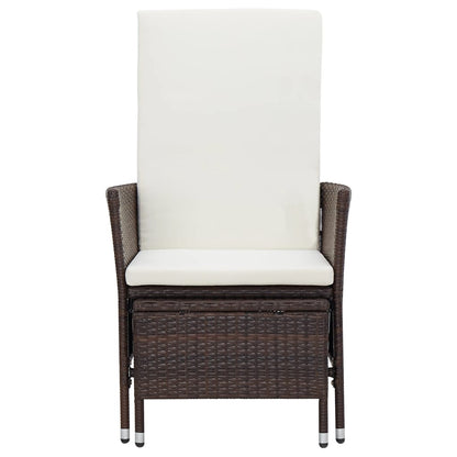 Set Divani da Giardino 2 pz con Cuscini in Polyrattan Marrone - homemem39