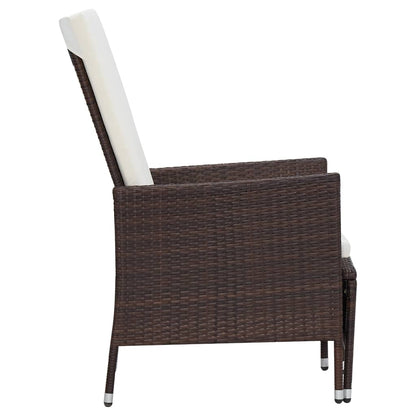 Set Divani da Giardino 2 pz con Cuscini in Polyrattan Marrone - homemem39