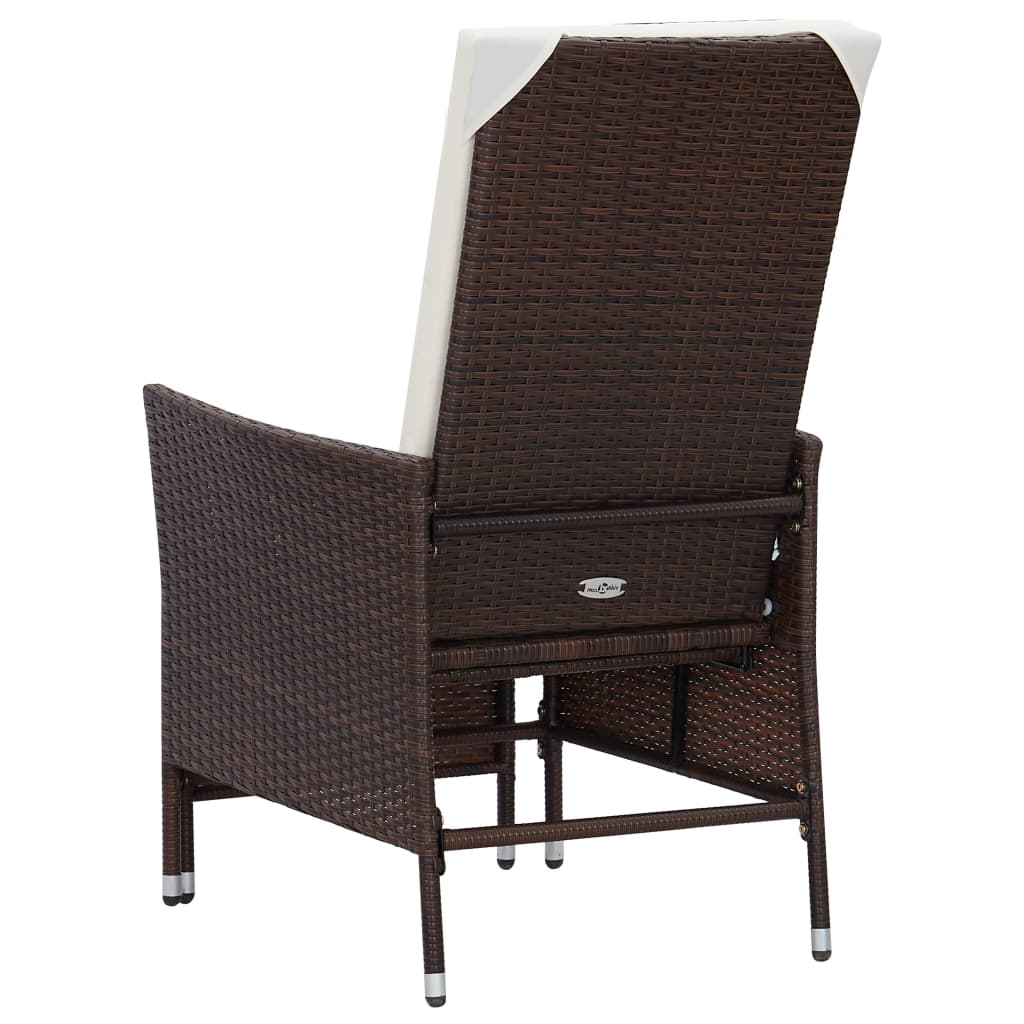 Set Divani da Giardino 2 pz con Cuscini in Polyrattan Marrone - homemem39