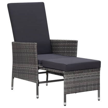 Set Divani da Giardino 2 pz con Cuscini in Polyrattan Grigio - homemem39