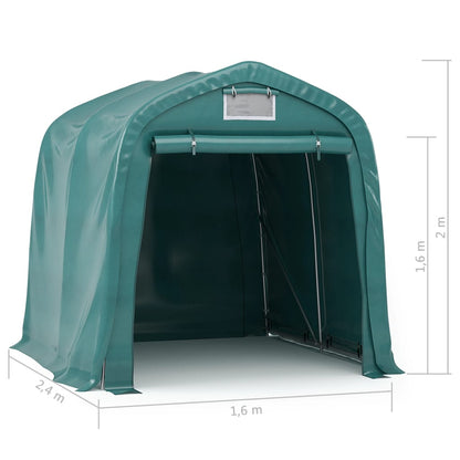 Tenda Garage in PVC 1,6x2,4 m Verde - homemem39