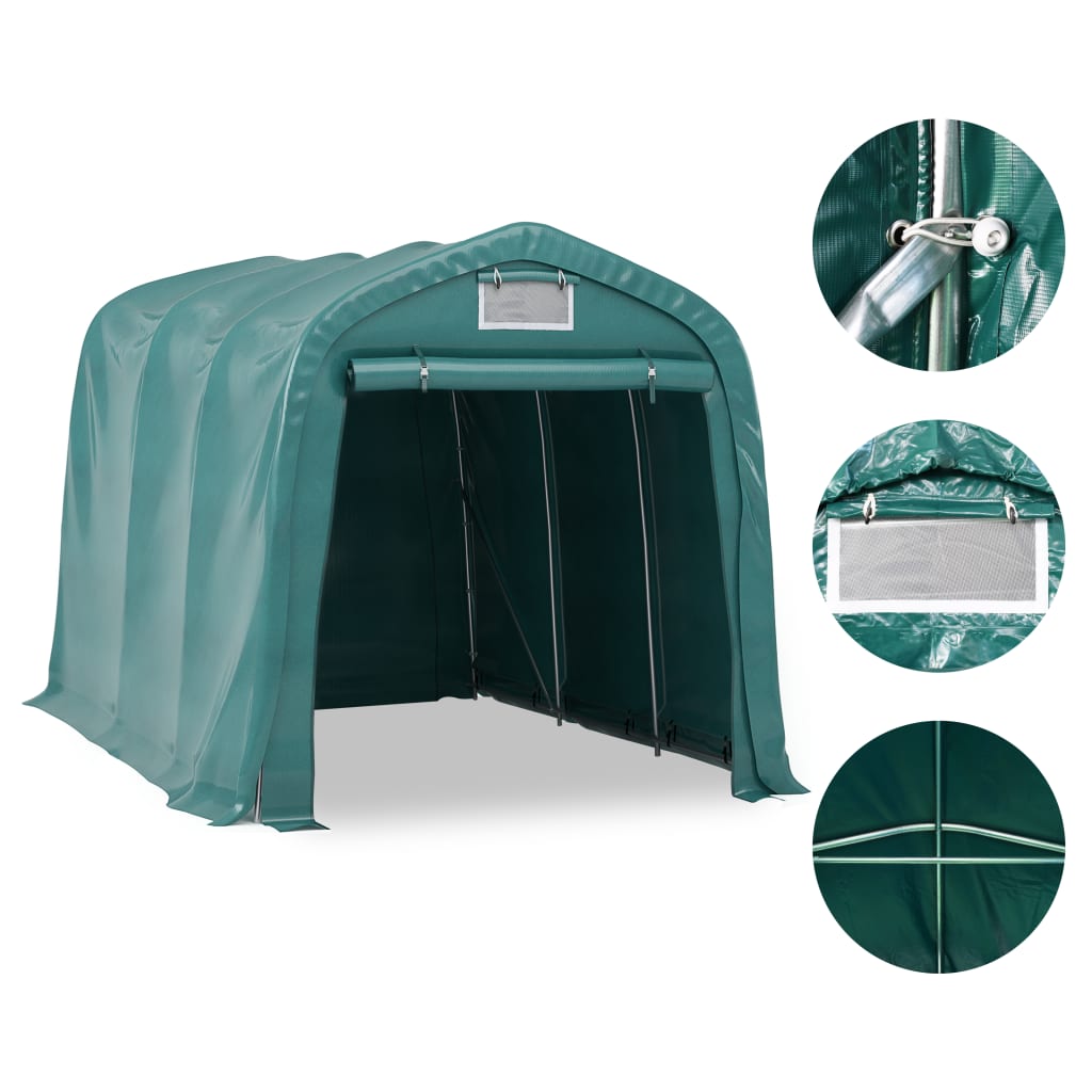 Tenda Garage in PVC 2,4x3,6 m Verde - homemem39