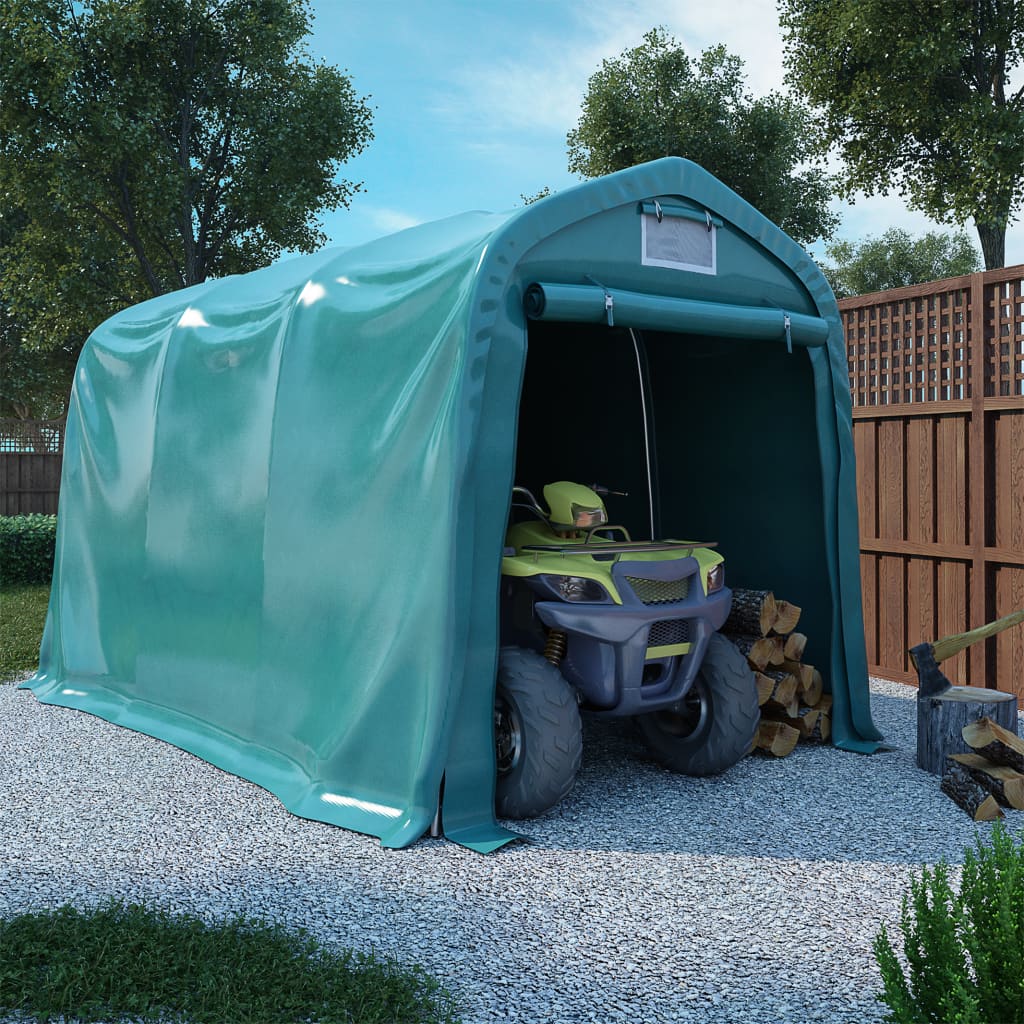 Tenda Garage in PVC 2,4x3,6 m Verde - homemem39