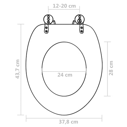 Tavolette WC con Coperchi 2 pz in MDF Design Spiaggia - homemem39