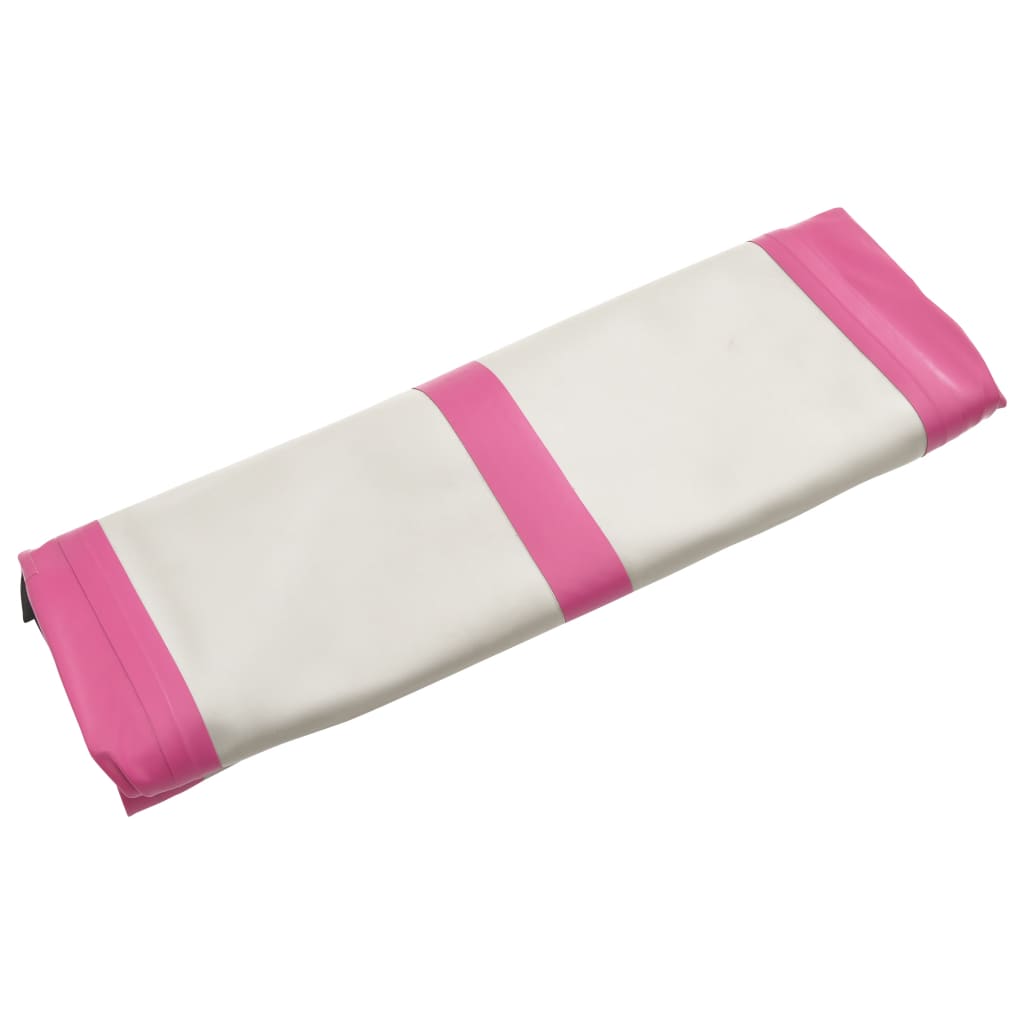 Tappetino Ginnastica Gonfiabile con Pompa 400x100x15cm PVC Rosa - homemem39