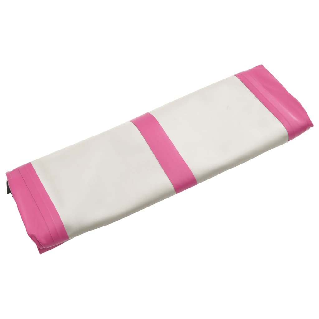 Tappetino Ginnastica Gonfiabile con Pompa 700x100x15cm PVC Rosa - homemem39