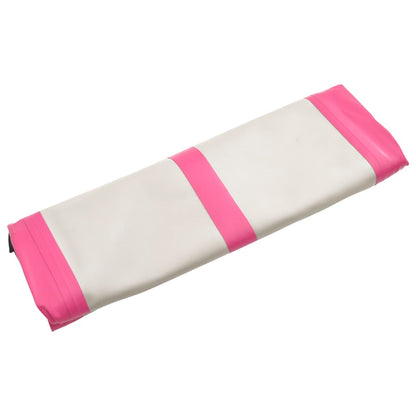 Tappetino Ginnastica Gonfiabile con Pompa 700x100x15cm PVC Rosa - homemem39