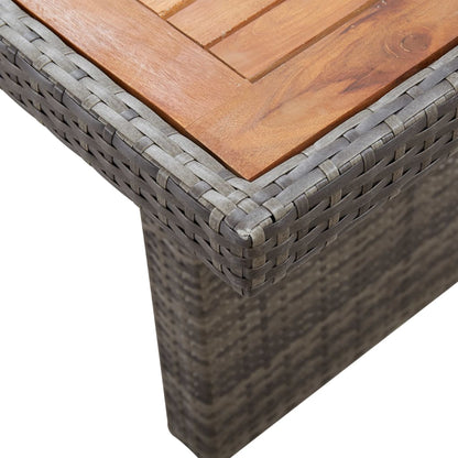 Tavolo da Giardino 240x90x74 cm in Polyrattan e Massello Acacia - homemem39