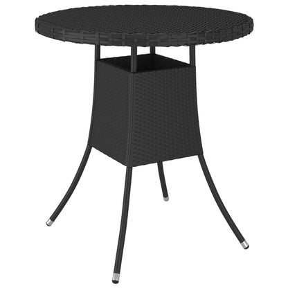 Tavolo da Giardino Nero 70x70x73 cm in Polyrattan - homemem39