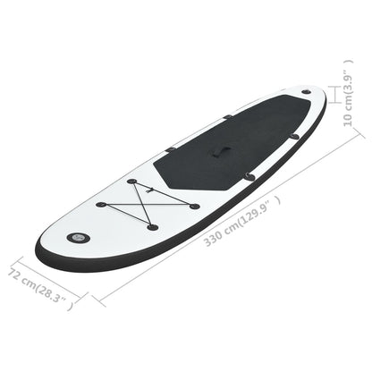 Set Tavola Gonfiabile da SUP Nero e Bianco - homemem39