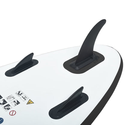 Set Tavola Gonfiabile da SUP Nero e Bianco - homemem39