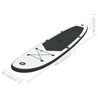 Set Tavola Gonfiabile da SUP Nero e Bianco - homemem39