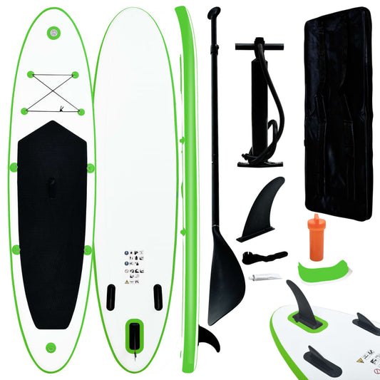 Set Tavola Gonfiabile da SUP Verde e Bianco - homemem39