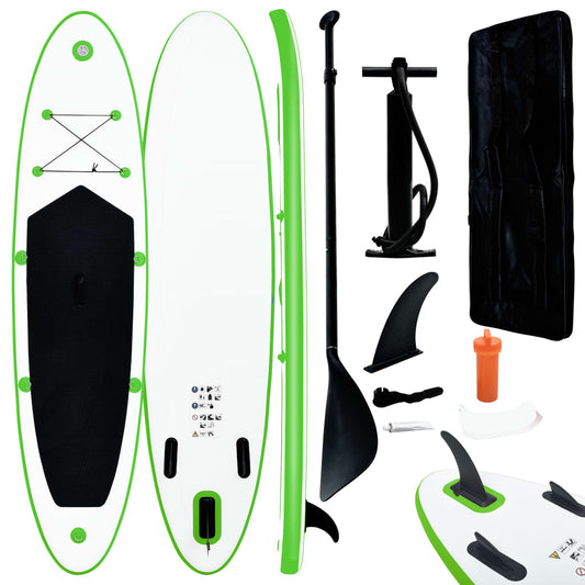 Set Tavola Gonfiabile da SUP Verde e Bianco - homemem39