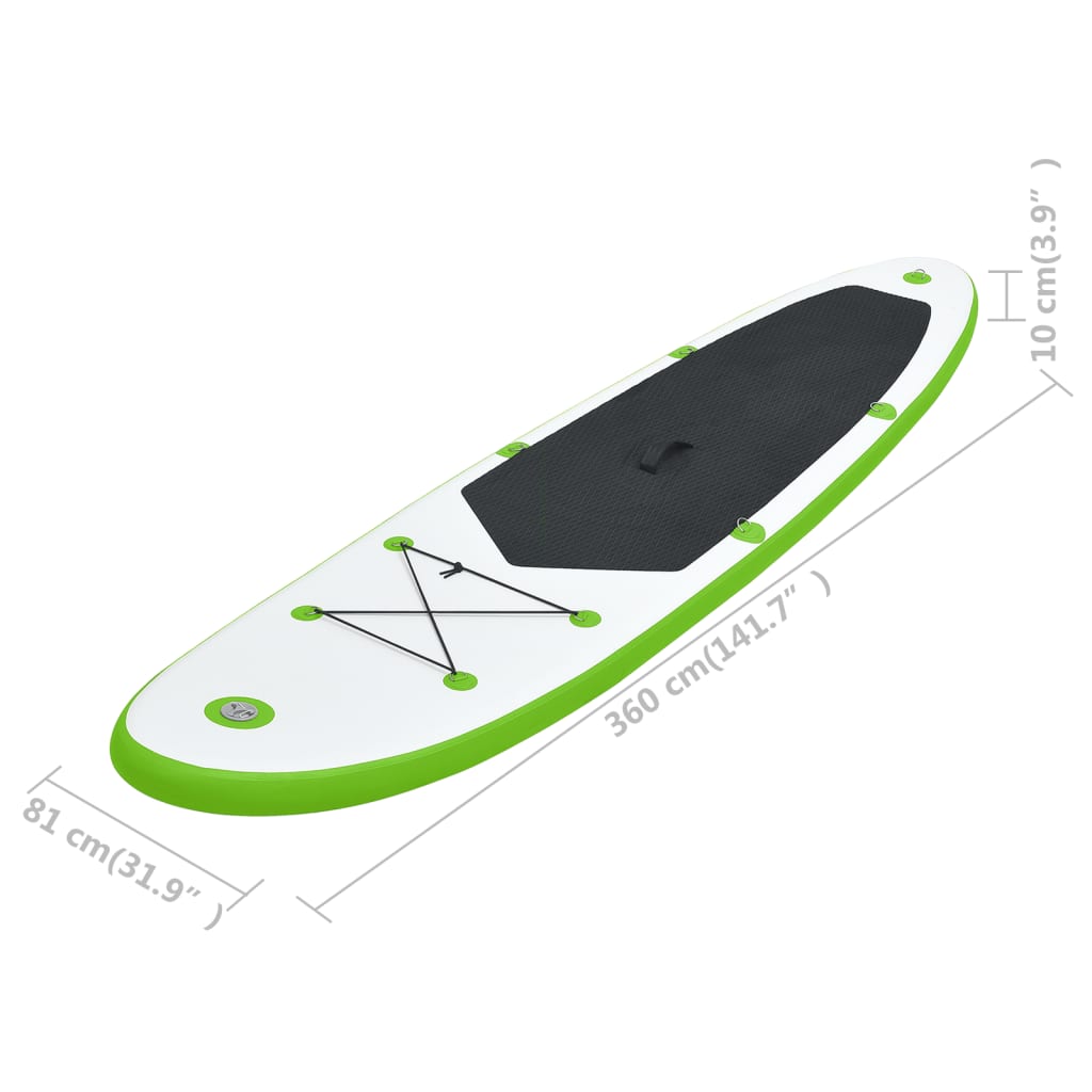 Set Tavola Gonfiabile da SUP Verde e Bianco - homemem39