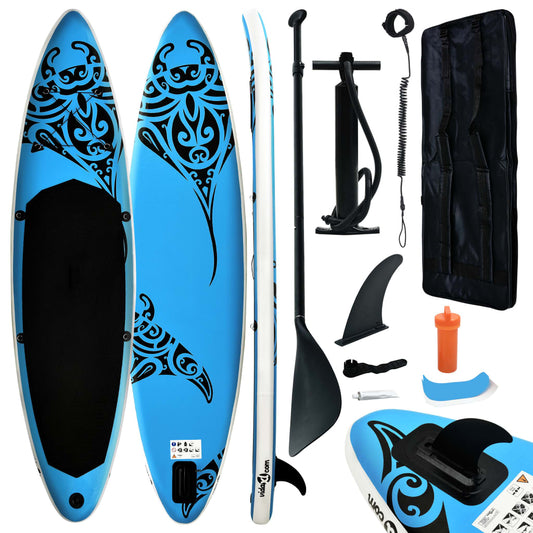 Set Tavola Gonfiabile da SUP 366x76x15 cm Blu - homemem39